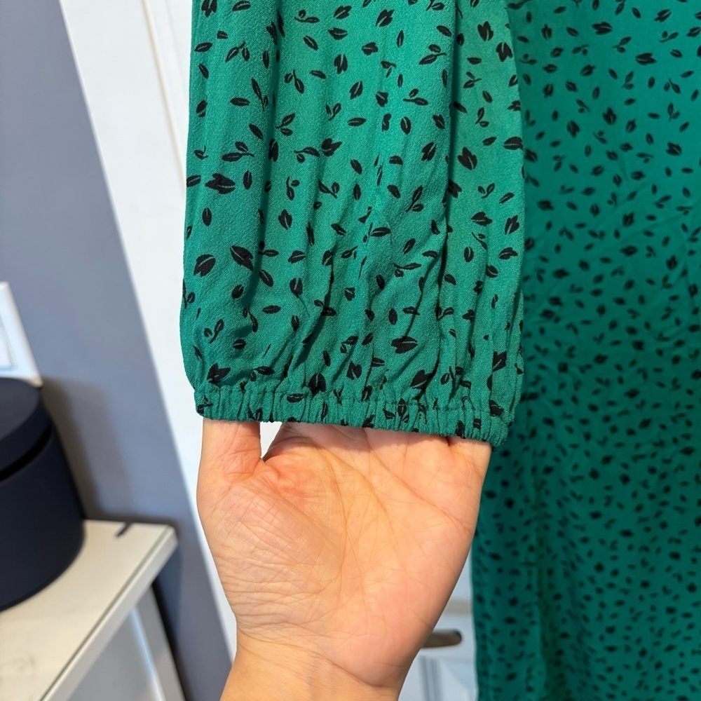 Ever New Emerald Green Long Sleeve Wrap Midi Dress - Picture 5 of 12